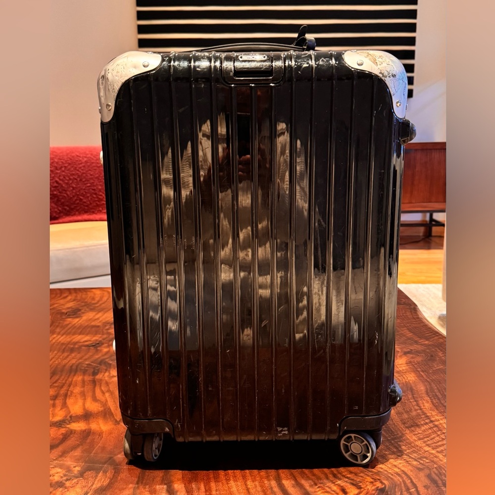 RIMOWA Silver and Black Suitcase